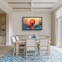 Quorin Buddha Large Wall Art Abstract Zen Pictures Spiritual Meditation Wall Decor Yoga Spa Canvas Print Painting Artwork for Bathroom Living Room Bedroom 36L x 24W