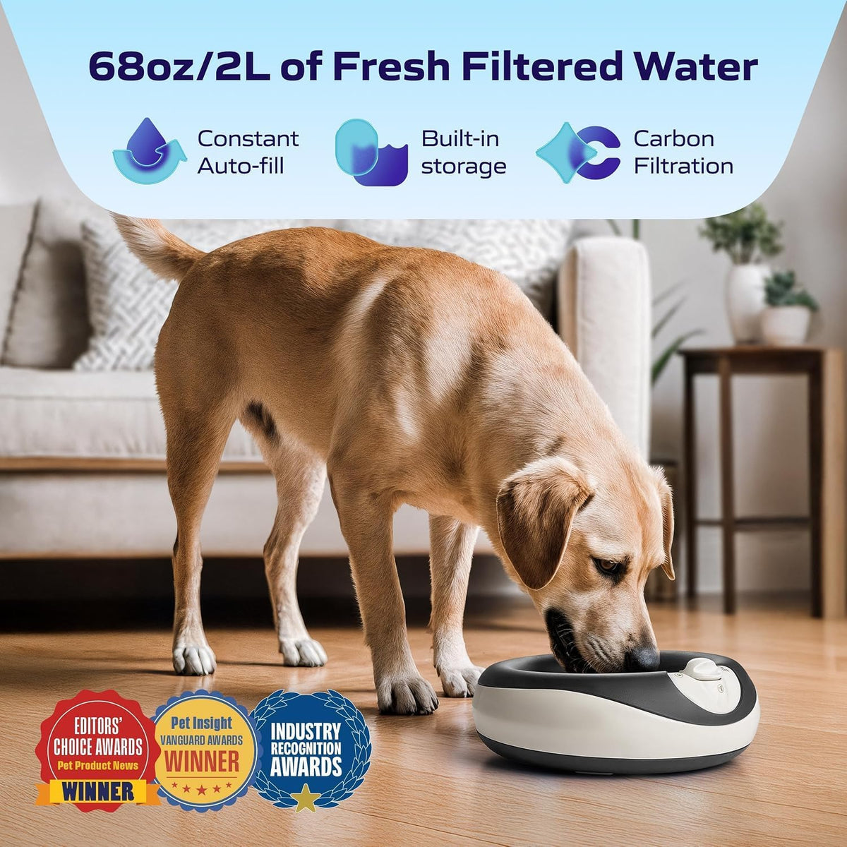 Filtered Portable Dog Water Dispenser - Shadow Pup Maxi + (6-Pack) Filters / Maxi (68 oz / 2L) / Hydration Kits - image 3