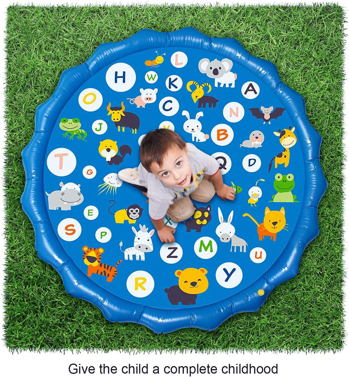 Arfbear 67 inch splash pad sprinkler mat for kids and toddlers - view 2