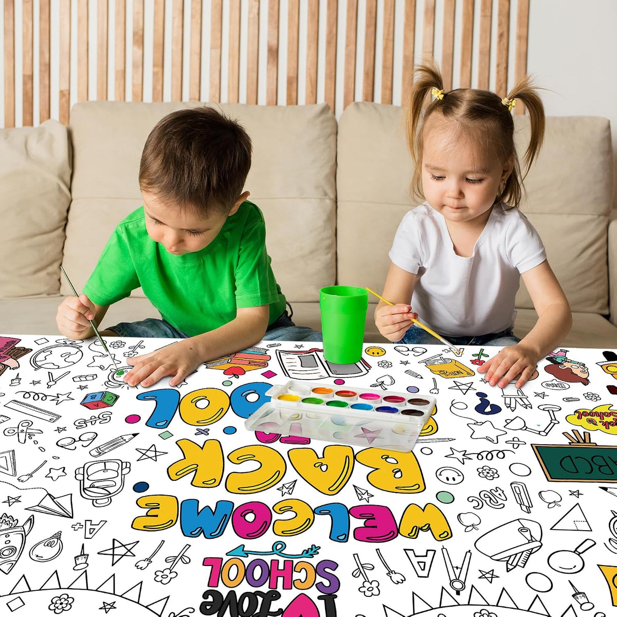 OHOME Halloween Giant Coloring Poster/Tablecloth-Halloween Crafts - Back to School - image 3