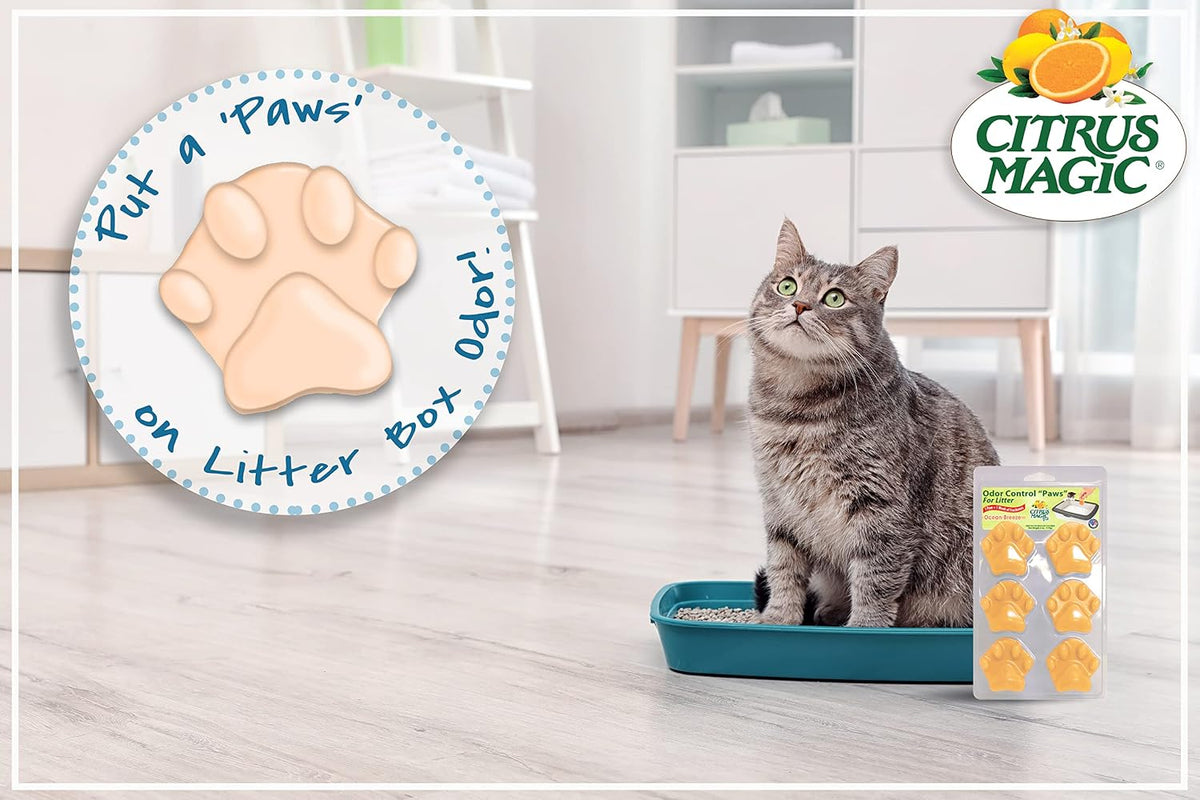 Citrus Magic Pet Odor Control Paws for Litter Boxes - Ocean / 6 Count (Pack of 1) - image 4