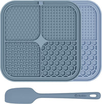 ChefAide 2 Pack Lick Mat for Dogs - Light Blue and Dark Blue