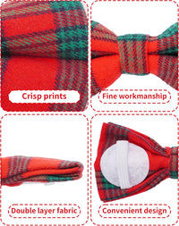 PET SHOW 10 Pack Plaid Big Dog Bow Ties for Large Medium Dogs Sliding - image 3