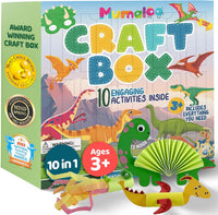 Mumaloo Arts and Crafts Kit for Kids, 10 Projects Ages 4, 8 - Dinosaur