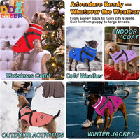 Dogcheer Dog Winter Coat with Harness - Blue / X-Small(Chest:13.3", Back:9.8" Neck:10.2") - image 4