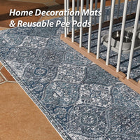 Washable Pee Pads for Dogs, Stylish - 48x48 Inch (Pack of 2) / Blue/Multi - image 3