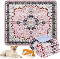 Washable Pee Pads for Dogs, Nonslip and Leak-Proof Dog Pee Pads - Retro Pink / 36" x 41" (2 Pack)