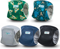 Washable Belly Bands for Male Dogs, Reusable Dog Diapers Male - Small(11"-14") / Octopuses+Plain