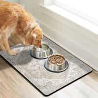 Dog Food Mats for Floors, Absorbent Dog Bowl Mat for Food and Water Dispenser Mat, Quick Dry Cat - Beige / S(12"×20") - image 2