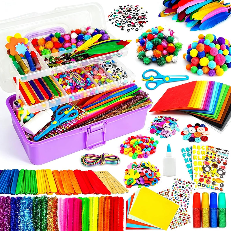 FUNZBO Arts and Crafts Supplies for Kids - Storage Box Set (Extra Large)