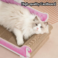 5 Packs in 1 Cat Scratch Pad with Box for Indoor Cats - Sofa Shape / 27.5inch / Pink - image 4