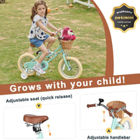 Petimini 12 14 16 18 20 Inch Kids Toddler Bike for Boys Girls – Fun for Kids & Family - Mint Green / 12 Inch - image 4