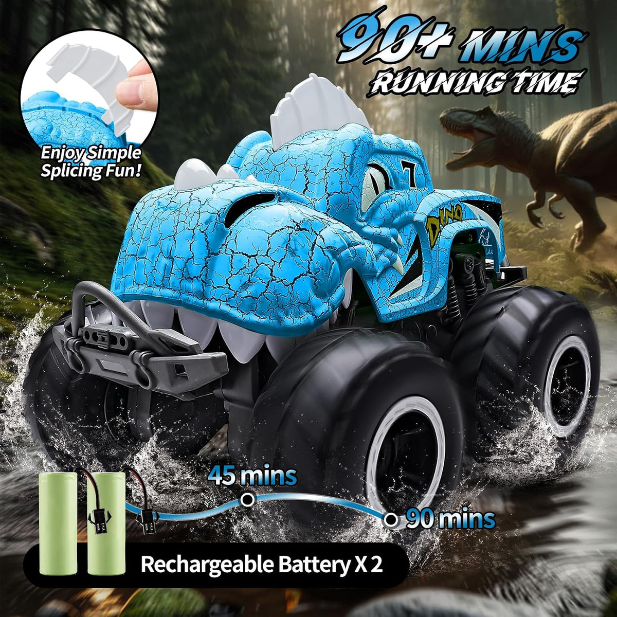 Calefwe amphibious RC monster truck with brick-built shell and gesture control watch - view 4