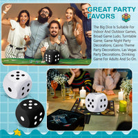 Shappy 6 Inch Foam Dice Big Dice Jumbo Large Cube, 1 Pc - White and Black / 2 - image 4