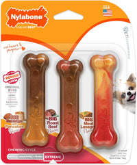 Nylabone Power Chew Basted Blast Dog Chew Toy - Pancakes & Sausage / X-Small