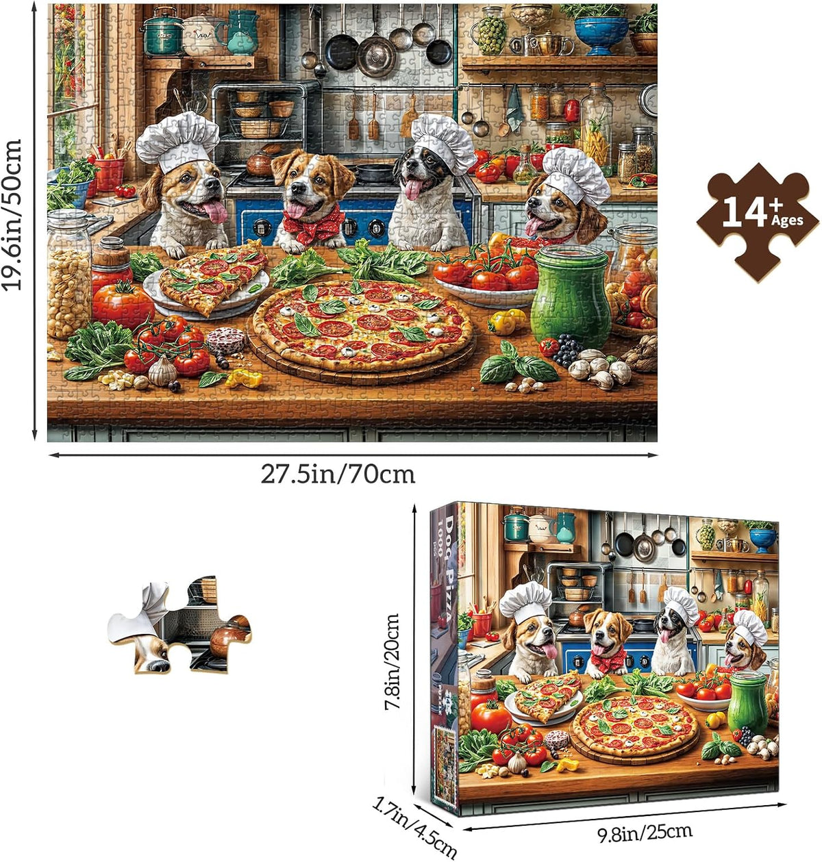 Funny Dog Pizza Jigsaw Puzzles, Food Kitchen - Funny Dog Pizza - image 2