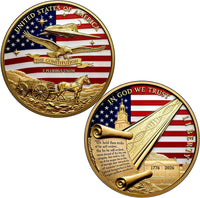 Lastikor 2 inch Marine Corps 250th anniversary coin in copper color - view 4