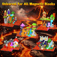 GraceDuck 300 PCS Magnetic Blocks, Magnetic Building Blocks - Red - 8pcs - image 4