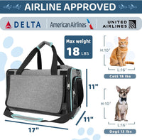 Cat Carrier American, United - 17.0"L x 11.0"W x 11.0"H - image 3