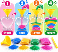 Sand Art Kits for Kids, Colored Sand Bottle Crafts & Party Favors – Fun for Kids & Family - 12 Pack - image 2