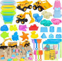 FHOZGECY Beach Toys with 3 Trucks