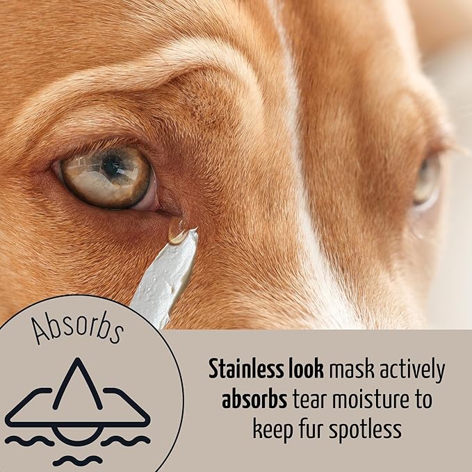 Tauro Pro Line Clay Tear Stain Remover for Dogs - Shield Mask for Eyes, Ears, Mouth, Gentle Grooming Product for Dogs, Puppy & Cat (Stainless Look - 1.69 Fl Oz)