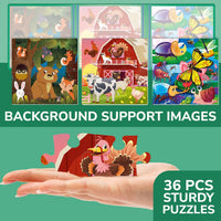 Magnetic Puzzles for Toddlers 3-5 - 4. Farm 36 Pcs Magnetic Puzzles - image 4