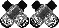 Anti Slip Dog Socks to Prevent Licking Paws - Medium (4 Count) / Dark Grey