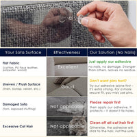 NO PINS Pain Cat Scratch Furniture Protector-12 Pack Thicken - 10PC-30 PINS - image 3