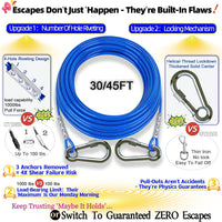 Dog Tie Out Cable and Stake for Camping, 360°Swivel Dog Run - Dog Stake/45ft Cable/150lbs - image 2
