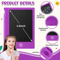 Zhehao 24 Pack 4.5" LCD Writing Tablet for Kids - Rainbow Colors / Classic - image 2