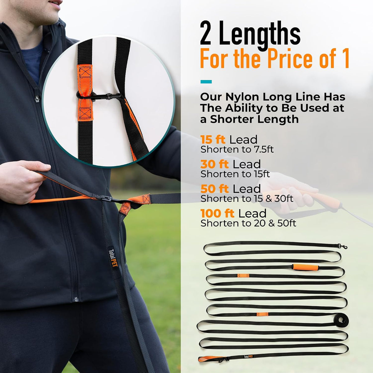 100ft Long Leash for Dogs - 30ft - image 3
