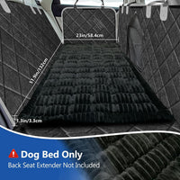 Thickened Dog Bed for Car Back Seat, Upgraded Bottom Non-Slip - Classic Black - image 3