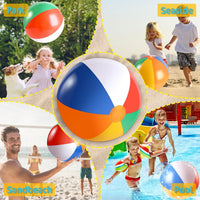 GRNVDWN 3 pack 24 inch inflatable rainbow beach balls - view 6