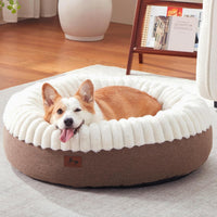 Donut Dog Bed Medium Size Dog, Round Cat Beds for Small Dogs – Essentials for Dogs - Cream / 36"L x 36"W x 10"Th