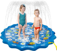 Arfbear 67 inch splash pad sprinkler mat for kids and toddlers