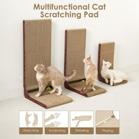 EHEYCIGA Cardboard Cat Scratcher for Indoor Cats - Dark Brown / 16.6x11.2x26.8 - image 4