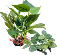 M2cbridge Artificial Fish Tank Plants Aquarium Plant Aquatic Water - 2pcs (Tall and Short)
