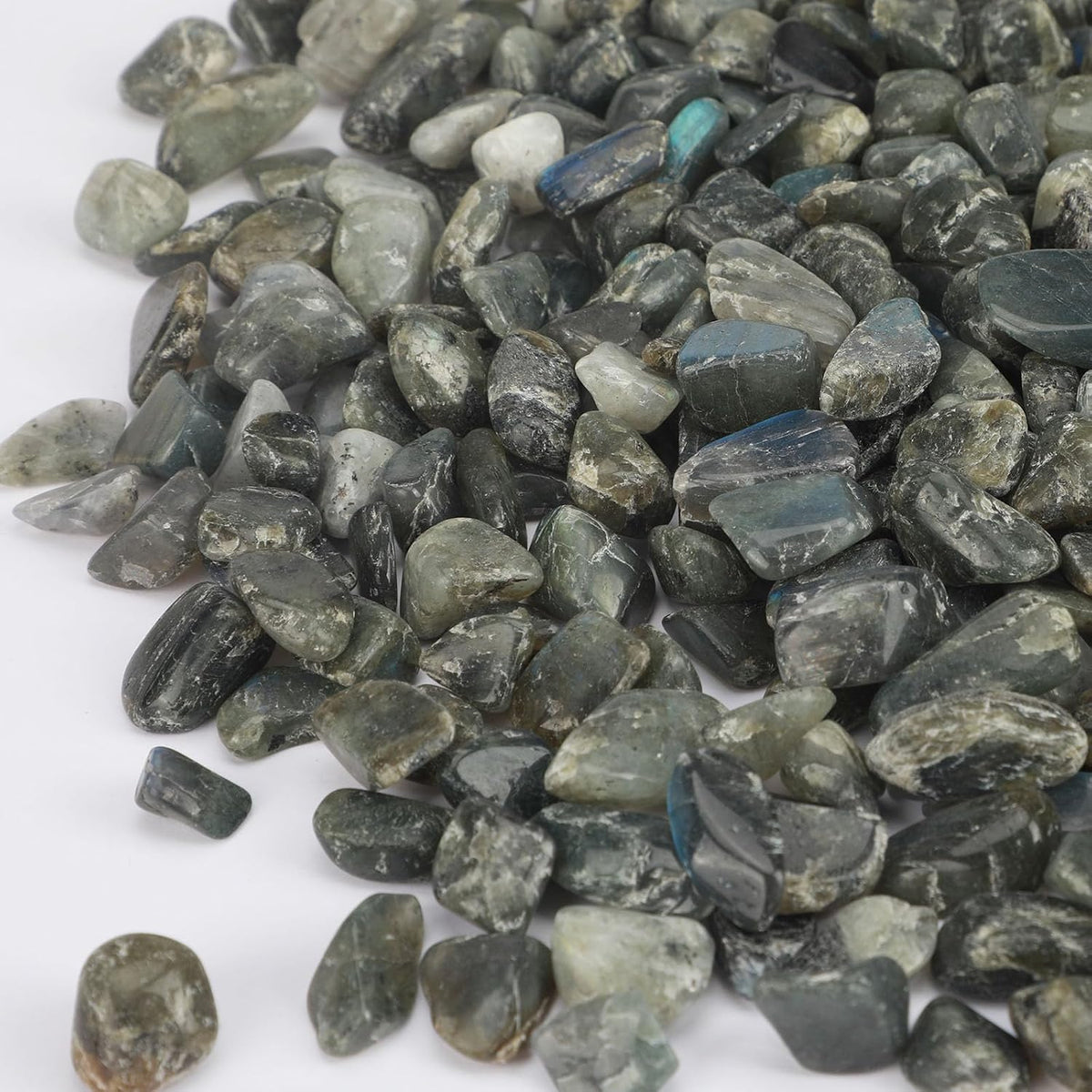 gemshan 2lb Rose Quartz Chips Natural Crushed Crystal Chip Bulk - Labradorite - image 3