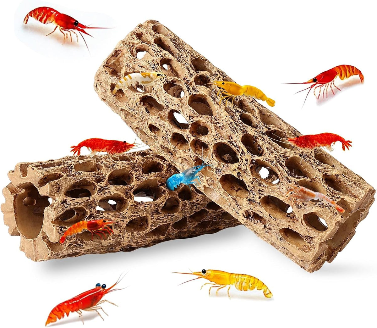 6“ Resin Cholla Wood Aquarium Décor Wood - 6"L×2”DIA, 2pcs