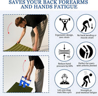 Stall Mat Gripper,2 PCS Heavy Duty Stall Mat Grippers,Mats Movers Tool,Stall Mats Handlers,Ergonomic Effortless Mat Puller for Horse Stalls,Gym,Barn,Home,Trailer Rubber Mats,Saves Your Back and Hands