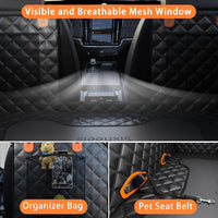 Dog Car Seat Cover Back Seats Protector - For Full Size Truck / Full Size SUV / Black with Hard Bottom - image 3