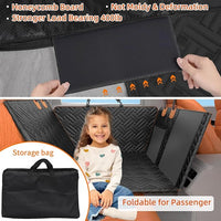 Dog Car Seat Cover for Back Seat,100% Waterproof & Scratchproof Back Seat Pet Cover for Dogs,5MM PP Board Hard Bottom Dog Bed for Car,Supports 400lbs Back Seat Extender for Dogs for Car/SUV