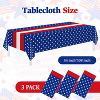 Childom 3 Pack Black and Gold Tablecloths for Events - Blue and Red - image 2