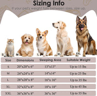 Hoewina Dog & Cat Bed for Indoor Cats - Brown / 24.0"L x 24.0"W x 8.0"Th - image 2