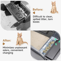 40 Litter Box Liners with a Permanent Waste Receptacle Compatible - For Nature's Miracle 2nd & Littermaid 3rd Box - image 3
