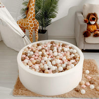 Realhaha Ball Pit Balls Star Shapes Plasticballs for Ballpit Playpen – Fun for Kids & Family - Pink Coffee / 100 - image 3