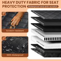 A-Pce 600D Heavy Duty Dog Car Seat Cover for Back Seat - Black / X Large - image 4