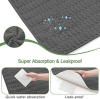 Washable Pee Pads for Dogs, 2 Pack Reusable Puppy Pads Dog Pads, Non-Slip Dog Pee Pads, Leakproof Pet Pee Pads Wee Wee Pads for Dogs. (Dark Grey, 20"x20"(Pack of 2))