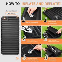 Dog Car Seat Cover Back Seats Protector - For Full Size Truck / Full Size SUV / Black with Inflatable Cushion - image 3